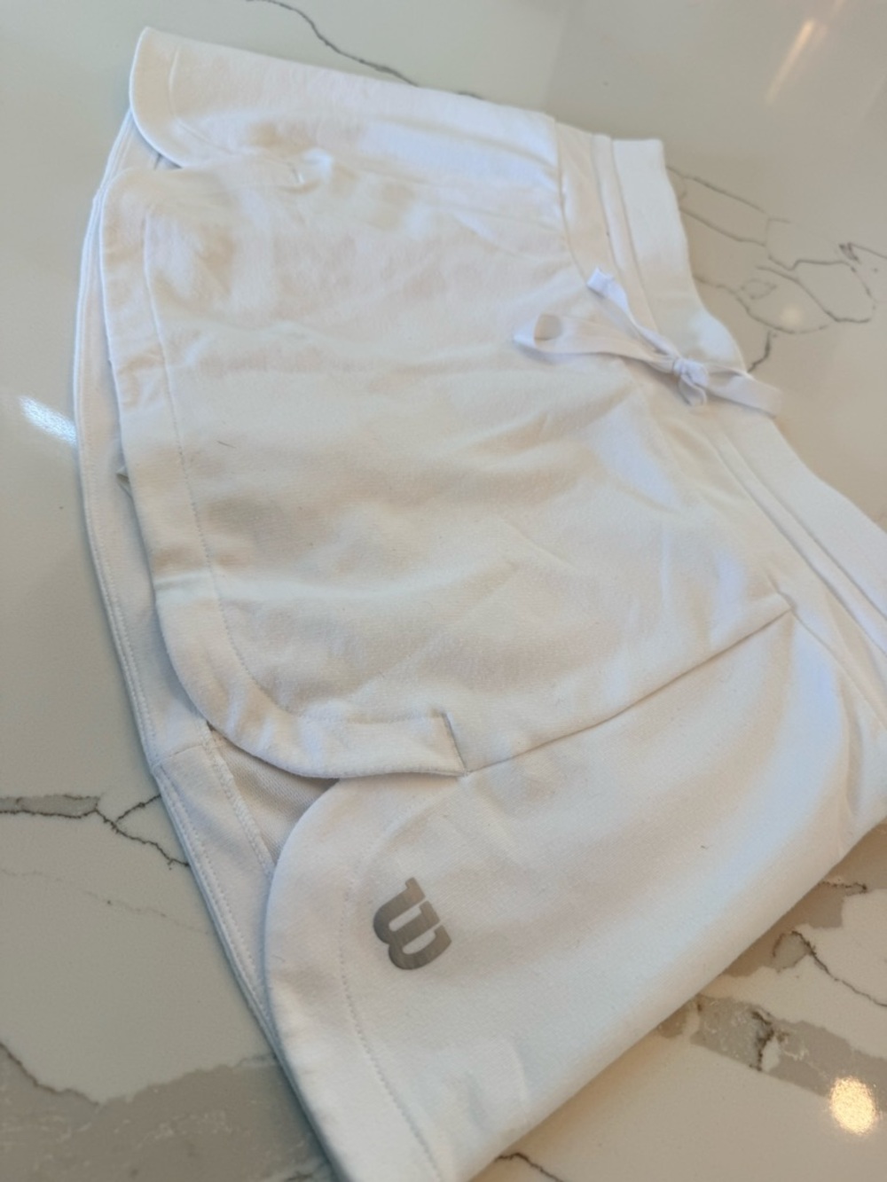 Wilson White Performance Tennis Skort with Logo